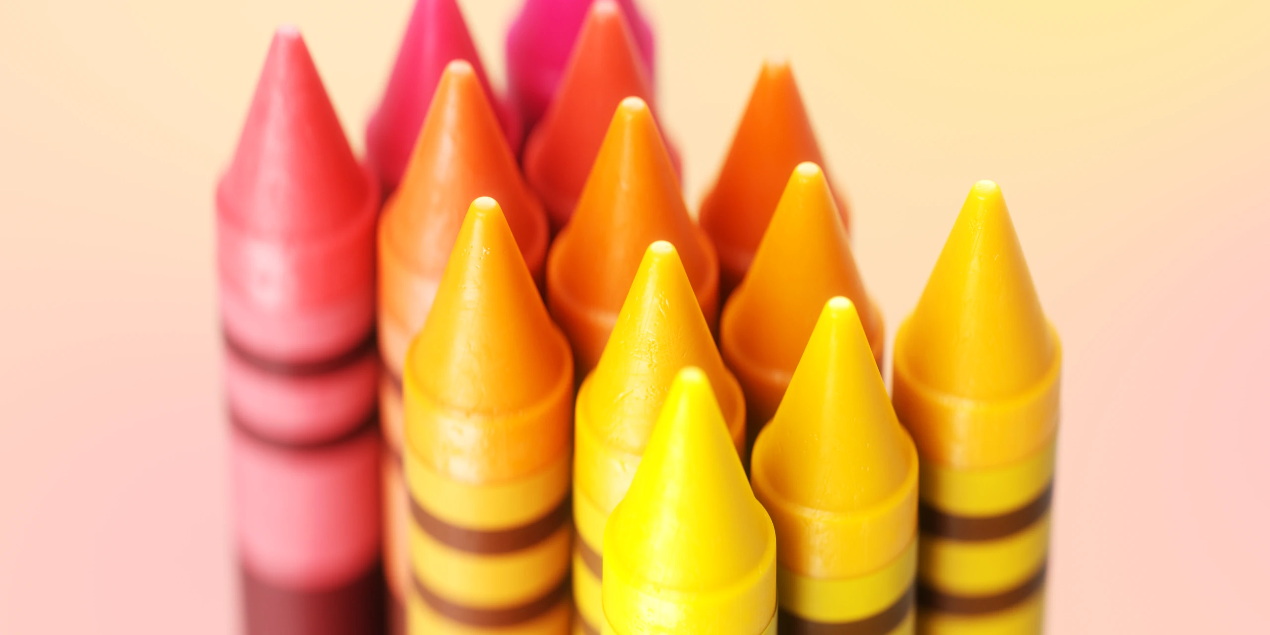 3D render of crayons