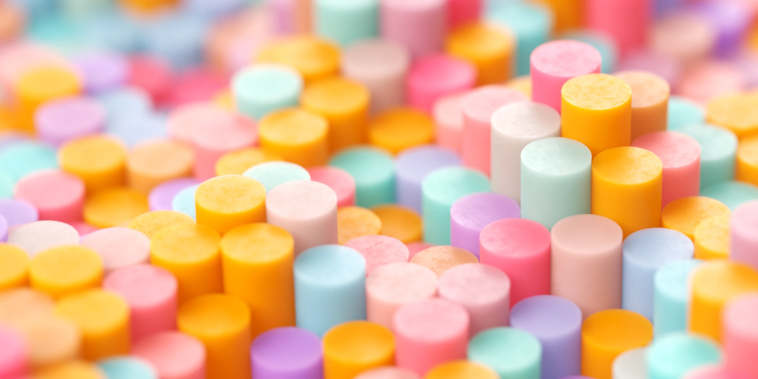 3D render of crayons