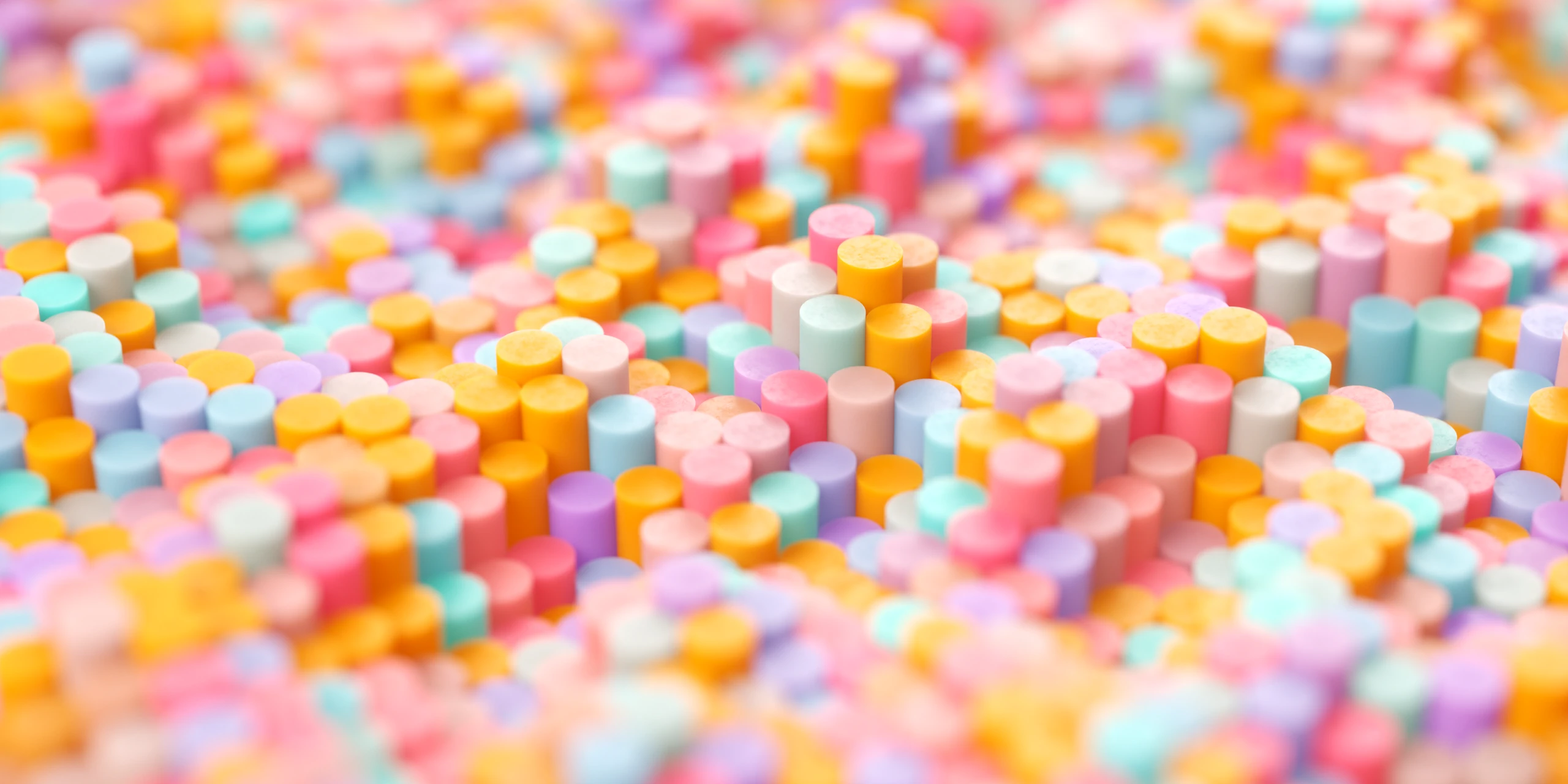 3D render of crayons