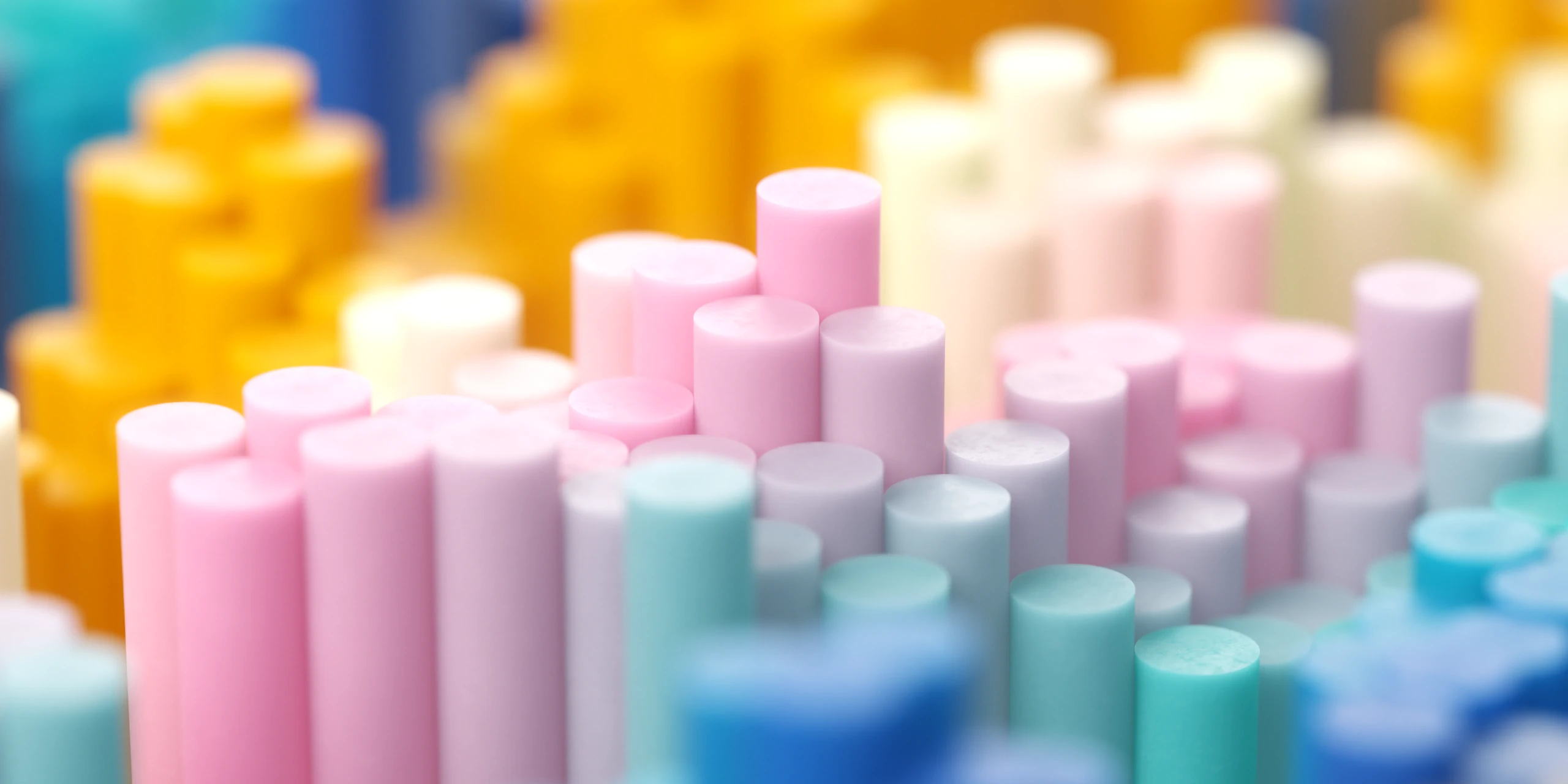 3D render of crayons