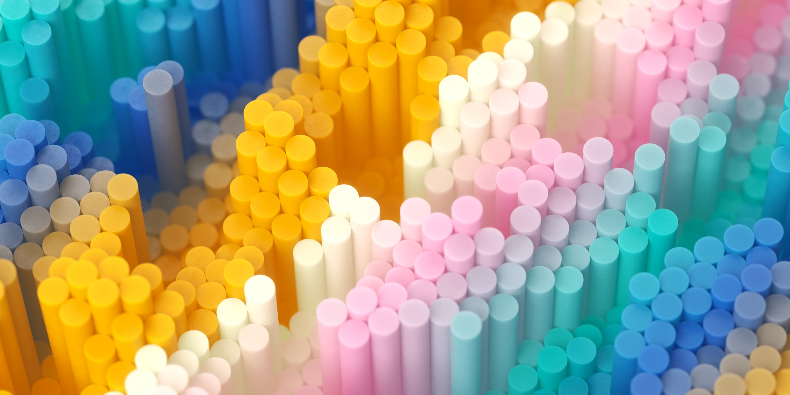 3D render of crayons