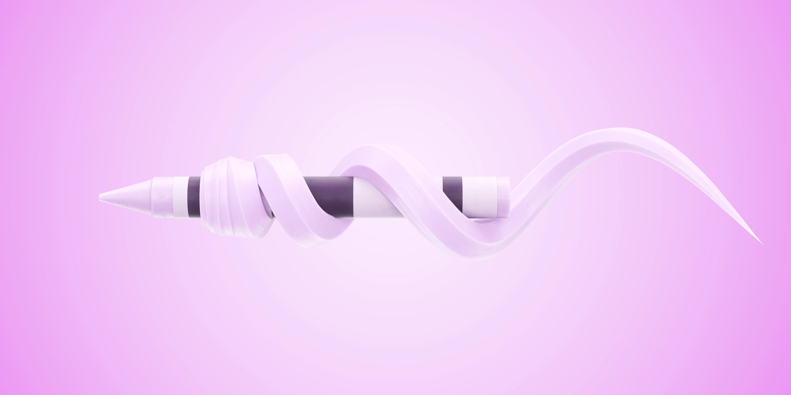 3D render of crayons