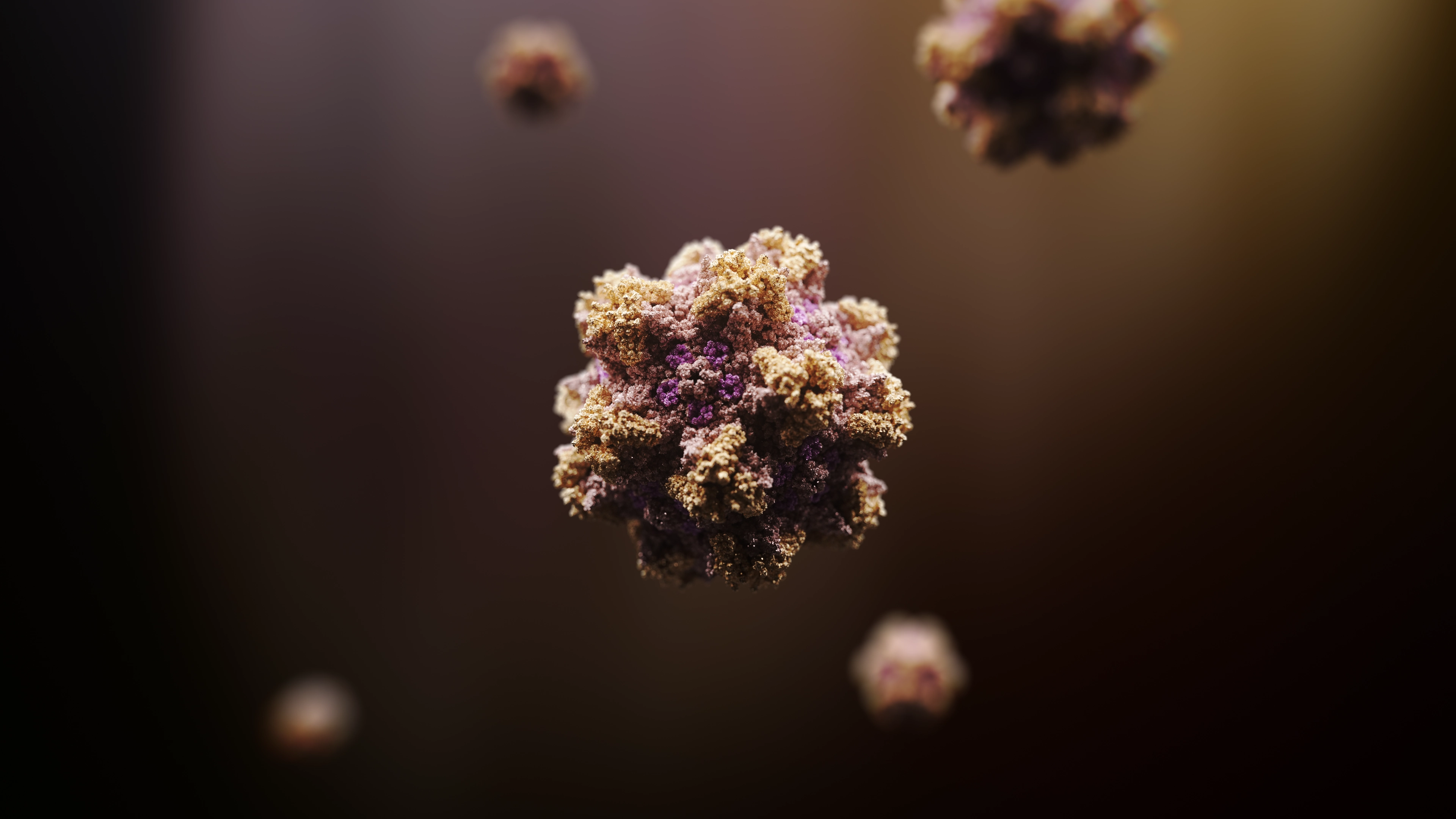 3D render of an Adeno-Associated Virus structure