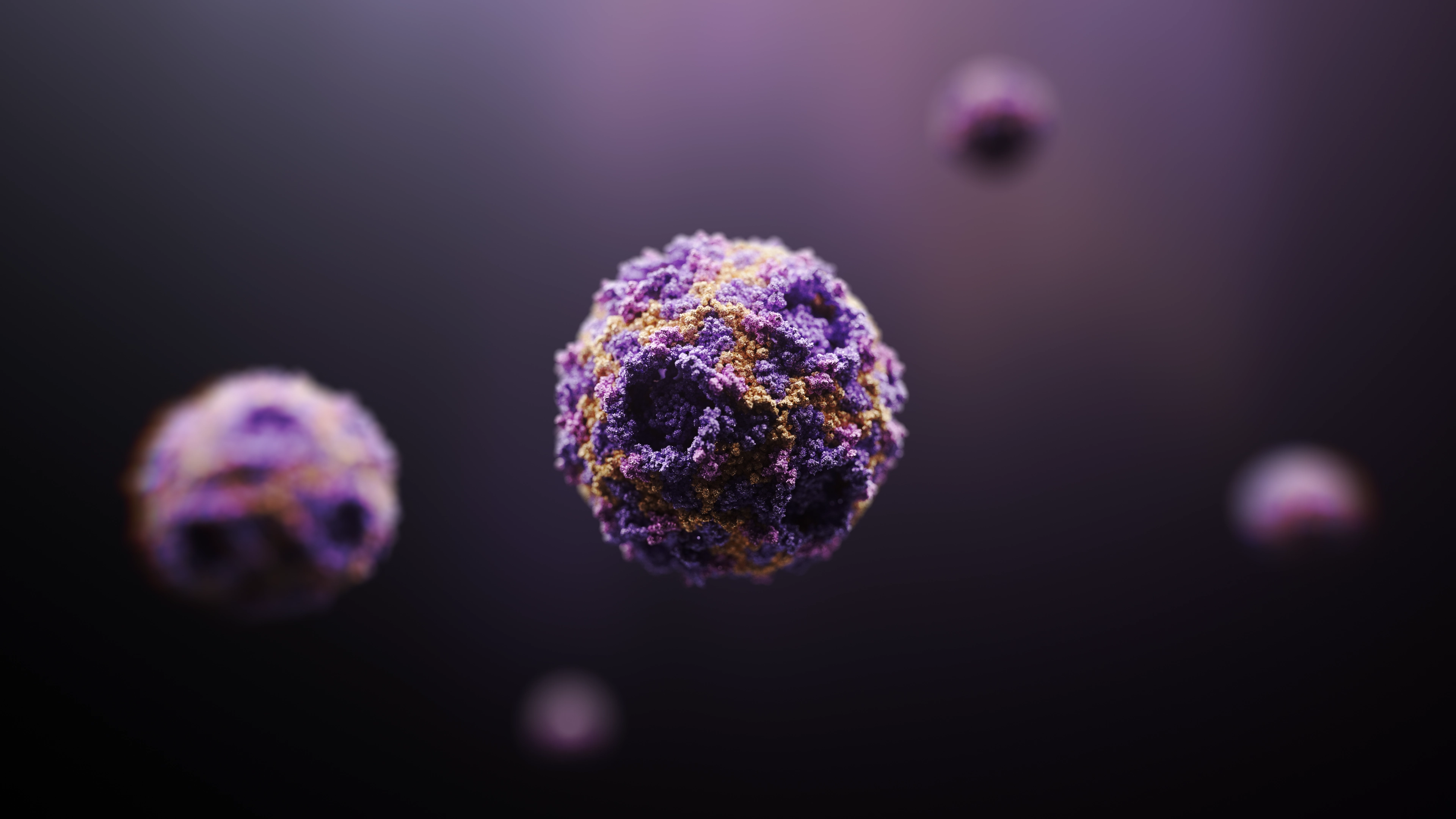 3D render of a Sacbrood Honeybee Virus structure